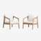 SKLUM 2er-Pack Gartensessel Kaela aus Akazienholz -