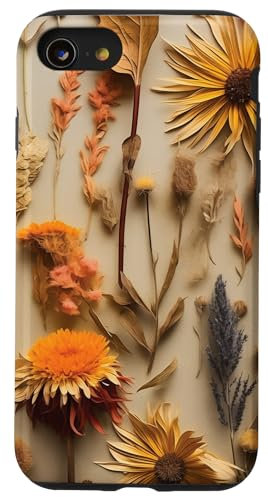 iPhone SE (2020) / 7 / 8 Dried flowers pattern beige dry flower Case