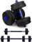wuuhoo® Kurzhantelset Arni, 2er Set Hantel 27mm, Kurzhantel & Langhantel mit Gewichten 10kg bis 40kg, extra lange Verbindungsstange - Fitnessgerät aus Kunststoff für Zuhause (h) 20kg - blau