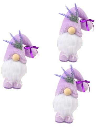 IMIKEYA 3st Lila Zwergpuppe Wichtel-geschenkfigur Tischdekoration Zum Muttertag Wohnkultur Hochzeitsdekorationen Für Tische Sommerliche Mittelstücke Für Tische Stoff Esstisch Schweden