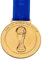 MCBEAN Réplique de la médaille d'or de la Coupe du Monde du Qatar, médailles du Champion de Football, Cadeaux commémoratifs pour Les Fans de Football, Ruban à col en V de 3 Pouces