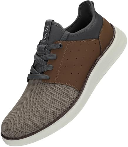 SVNKE Hombre Hands Free Slip On Zapatillas Hombre Zapatos Sneakers Casual Deportivas Caminar Correr Deportivas Gimnasio Moda cómodo Viajar clásicos de Negocio Marrón 47