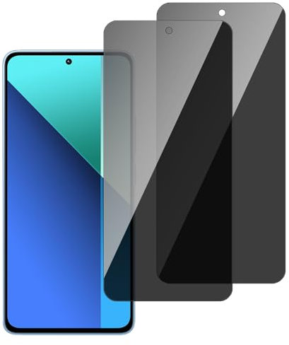 chejuza Privacy - Protector de pantalla para Xiaomi Redmi Note 13 4G [2 unidades], dureza 9H, cobertura completa anti espía de cristal templado, HD protección de pantalla