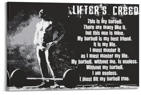 GUOYIN Motivationsposter für Übungen, Workout, 8 Stück, dekorative Leinwand, Familie, Schlafzimmer, Kunstwerk, Bild, Gemälde, 30 x 45 cm