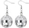 Retro Disco Ball Earrings - 1 Pair Glitter Mirror Earrings for Party, Bar Show
