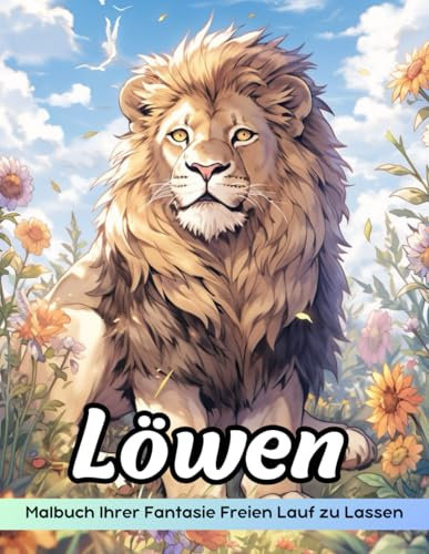 Löwen Malbuch: Malvorlagen „Löwen“, Königliche Könige Der Savanne Zum Kreativen Ausmalen