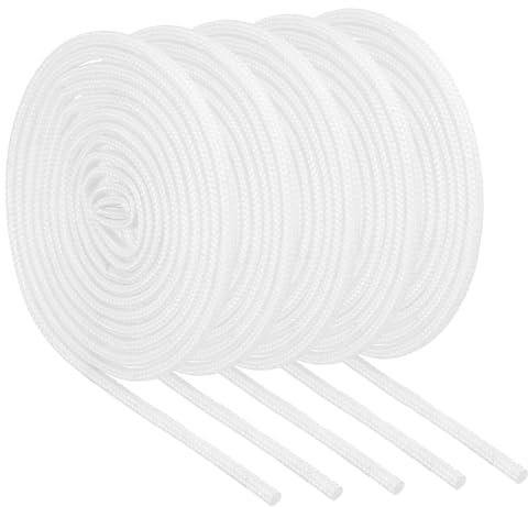 QUARKZMAN Manchons Coupe-Feu pour Tresse d'Isolation de Fil, Gaine en Fibre de Verre Enduite de Silicone Haute Température pour Le Câblage Électrique des Conduites Automobiles Blanc 1mm