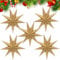 QYDMIN 5 Stück Papiersterne Weihnachten 30cm Skandinavisch Papiersterne zum Aufhängen,Papiersterne Kaffeefarbe