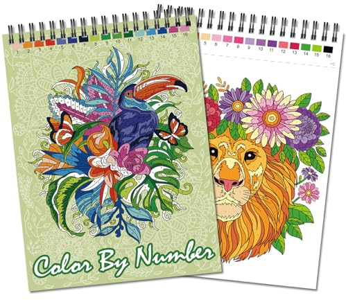 Jadeso Malbuch für Erwachsene: 30 Exquisite Tier Muster, A4 Spiralbindung, Anti-Stress Malbuch für Erwachsene