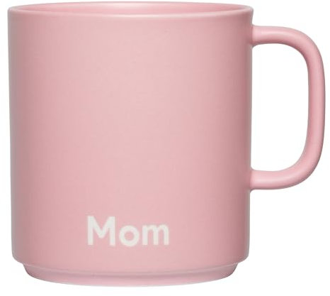 Design Letters Kaffeebecher mit Henkel MOM | MOM Tasse | Geschenke für Mama | Porzellan Kaffeetasse | Lieblingsmensch Geschenk | Tasse mit Spruch | Cappuccino Tassen | Teetasse | 250 Ml