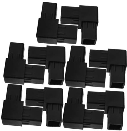 AUTSUPPL Raccordi Per Tubi Quadrati Con Connettori Angolari Da 10 Pezzi Connettori Per Tubi Guardrail Per Recinzione