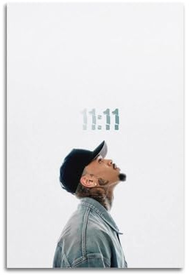 QHEUEKTSO Chris Brown Albumcover-Poster, Leinwand, Wandkunst, Dekoration, Wohnzimmer, modern, Familienschlafzimmer, 30 x 45 cm, ungerahmter Stil