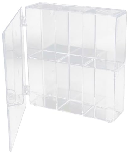 MOLUCKFU Display Case Sturdy PP Material with 6 Compartments for Figures Not Easily Deformed or Broken Model Display Box for Dinosaur Toys and Figure Models