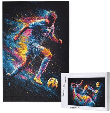 Man Jigsaw Puzzles for Adults 500 Piece, Football Puzzles for Adults Wooden, Funny/Difficult/Impossible/Challenging Decompression Games, As a Birthday for Women and Men ML-1376