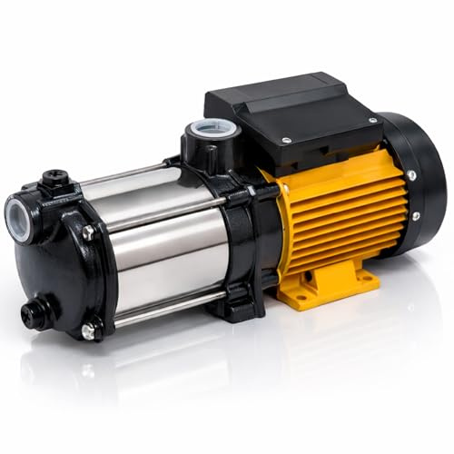 Bomba de Agua 0.75kW (1CV), caudal max. 3600 l/h, altura max. 55mca. Bomba presurizadora para casa, jardín y riego. bomba de presión -Fluvia