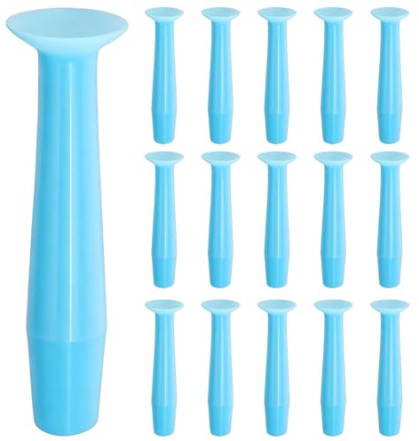 15 Piezas Herramienta Extractora de Lentes de Contacto, Removedor Ventosa de Goma Azul para Lentillas, Diseño Portátil, Uso Diario y Viajes