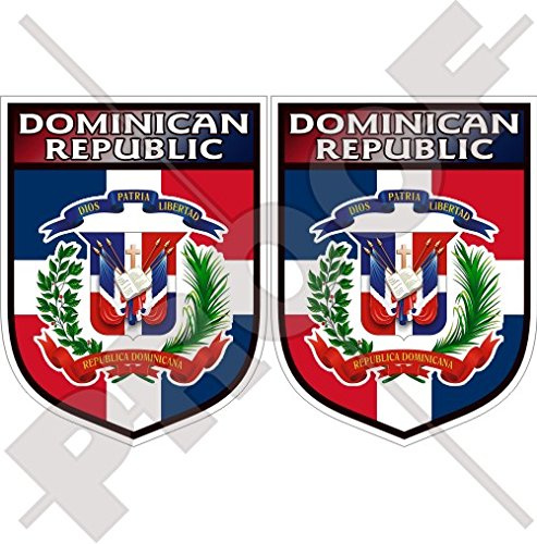 República Dominicana Vinyl-Aufkleber für Stoßstange, 75 mm, 2 Stück