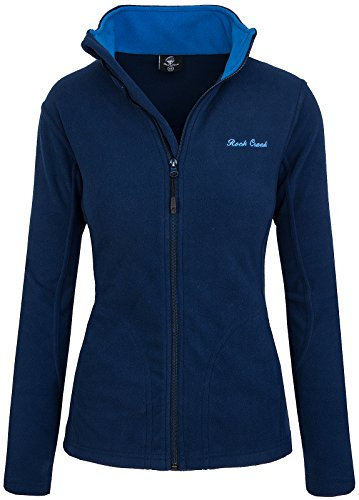 Rock Creek Damen Fleecejacke Fleece Jacke Übergangs Jacke Sweatjacke D-389 [Navy 4XL]