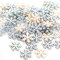 Logbuch-Verlag 70 kleine Schneeflocken Sterne Holz Weihnachten Streuteile Streudeko 4 cm Silber Natur weiß Tischdeko Holzsterne