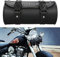 JoyFan Motorrad Lenkertasche, Motorrad Leder Werkzeugtasche für Harley Yamaha Honda Shadow Kawasaki Suzuki Vulcan, Schwarz