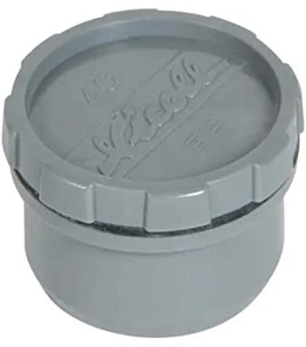 TAMPON DE VISITE MALE FEMELLE 32 40 50 PVC GRIS BOUCHON EVIER PLOMBERIE VASQUE EVACUTATION EAUX USEES MANCHON RACCORD (Diamètre 40mm)
