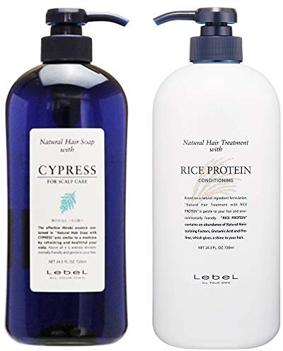 Lebel Natural Hair Soap With Cypress 720ml & Lebel Natural Hair Treatment Rice Protein 720ml