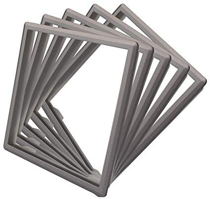 LIVOLO 5 x Marco en gris para enchufes Livolo, decoración de enchufes, marco embellecedor, intercambiar, nuevo diseño para pared