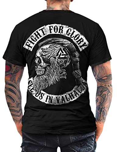 Trillest Gear See You in Valhalla Tshirt Vikings Ragnar Skull Odin Celtic Runen