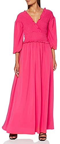 NA-KD Smocked Maxi Dress Vestido informal Mujer, Rosa, 46 EU