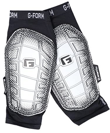 G-Form Pro-S Elite 2 Fußball Schienbeinschoner - Fußball und Schienbeinschoner Ärmel - Schwarz/Silber, Erwachsene XL