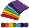 aufodara 7 Stück Stoffe zum Nähen, 19.7 x 31.5 Baumwollstoff meterware Twill Stoff Paket Regenbogen Patchwork Baumwolle DIY Basteln Handwerken (50x80cm - Regenbogen)