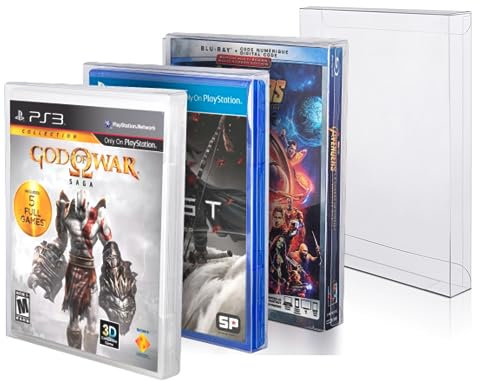 Premium Video Game Box Protector Case Compatible for PS4 Games, XBOX1 Games, PS3 Games - God of War, The Witcher, Marvels Spider Man, The Last Part of us, Red Dead Redemption, Uncharted (Pack of 25)