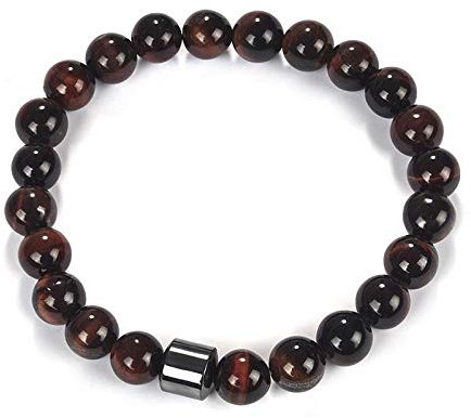 WQZYY&ASDCD Armband Armkette Damen Herren Mode Armbänder Armreifen Classic Black Stones Charm Frauen Perlen Armband 18.5Cm-S5