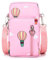 Universelle Crossbody Geldbörse Handytasche für Frauen Mini Schulter Arm Tasche Handy Geldbörse kompatibel für iPhone/Samsung Galaxy, Rosa Ballon, Large