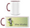 Manutextur Tasse mit Namen - personalisiert - Motiv Esel 2 - viele Farben & Motive - weiß/Marone - persönliches Geschenk mit Wunsch-Motiv und Wunsch-Name