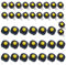 HUAZIZ 40Pcs Interruttore a Pulsante Rotondo Autobloccante DC 12V 0.5A Mini Interruttore On/Off a Chiusura a 2 Pin, Giallo