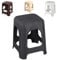 R.G. Hocker Sitz Sitzhocker Sitzfläche Rattan Optik Badhocker Stapelhocker 160kg Garten Stuhl H 44cm (Braun)