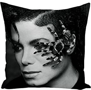 French Unicorn Kissenhülle Star Star Michael Jackson Sänger Musik Vintage Migale (40 x 40 cm)