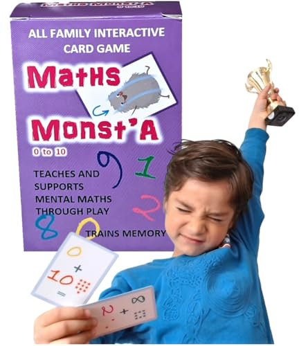 Growing Bright Games – Mathe Monster – Familienkartenspiel – Reisespiel – Mathe-Spiele für Kinder ab 5-12+ Jahren – Einfaches Lernspiel - auf Deutsch