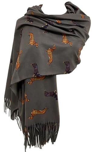 GFM® Hunde-Schal mit Kaschmir-Textur, für Herbst und Winter (DGSHL) (DG-00-Grau)