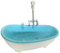 perfk 1/6 Maison de Poupée Baignoire Maison de Poupée Décoration Poupée Miniature Maison de Poupée Semblant Jouets Simulation Salle de Bain Accessoires pour, Bleu