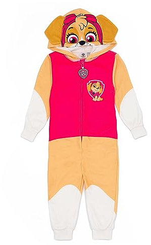 Paw Patrol Mädchen Skye Charakter Kostüm Onesie | Auf actionreiche Abenteuer gehen | Perfekt zum Spielen, Entdecken und für gemütliche Nächte | Hergestellt für ultimativen Komfort und Spaß