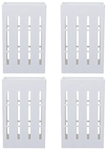 UPKOCH 4 Stück Aquarien Hängende Wasserpflanzenhalter Kunststoff-Aquarium-Pflanzenkörbe Mit Haken Emerse Pflanzgefäße Für Pflanzenzucht-Dekorationen Weiß