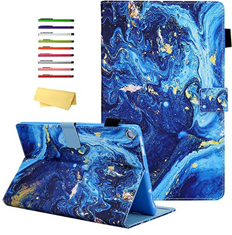 UUcovers Custodia per tablet Amazon Kindle Fire HD 8 8a/7a/6a generazione (versione 2016/2017/2018) con supporto/portamatite/tasca [accensione automatica/spegnimento] custodia magnetica in pelle PU,