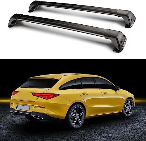 HOCAH Auto Aluminium Dachträger für Mercedes Benz CLA Class Shooting Brake Estate 2020+ Auto Dachträger Fahrradträger Dachträger Lastenträger 2-teiliger Kreuzschienen-Dachträge
