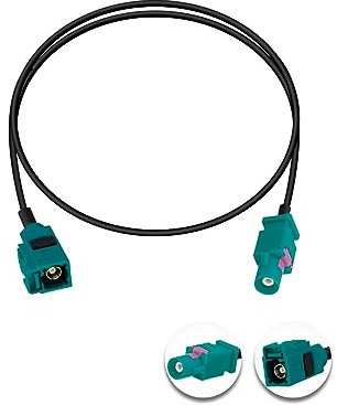 Vecys Fakra Z Kabel Fakra Z Männlich zu Fakra Z Weiblich RF Koaxialkabel 20in/50cm Fakra Z Weiblich zu Männlich Fahrzeug Antenne Verlängerungskabel RG174 für Auto Stereo GPS Navigation
