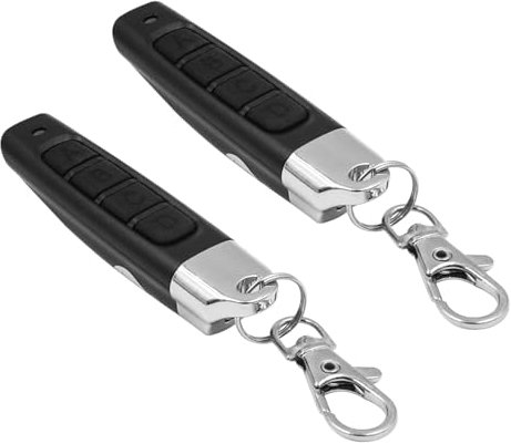 DollaTek 2pcs Universal Garage Door Opener Remote 433MHz Learning Copy Remote Control Wireless Cloning Key Fob Duplicator for Car Alarm doors Home and Store