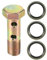 VekAuto Doppelter Banjo-Bolzen-Satz, M12x1.25 Länge 45mm Metrisches Gewinde Turbo Bremsleitungsadapter Universal für Auto Langlebiges Metall in Bronze-Ton mit Unterlegscheiben