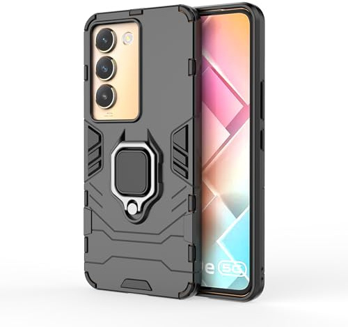 Tieeyivv Hülle Kompatibel mit VIVO V30 Lite 4G/VIVO V40 SE 5G Hülle Cover PC Rückseite, 360°Grad Drehung Fingerring Ständer Weiche TPU Kante Halter Handy Hüllen Bumper Schutzhülle