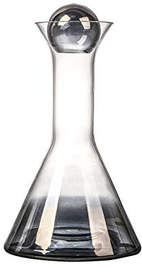 Karaffen Moderne Kristallglaskessel kreativer Glaskrug mit großem Kapazität mit Glaskugelabdeckung for Zitronen-Tee-Milchwein-1500ml Wasserkaraffe